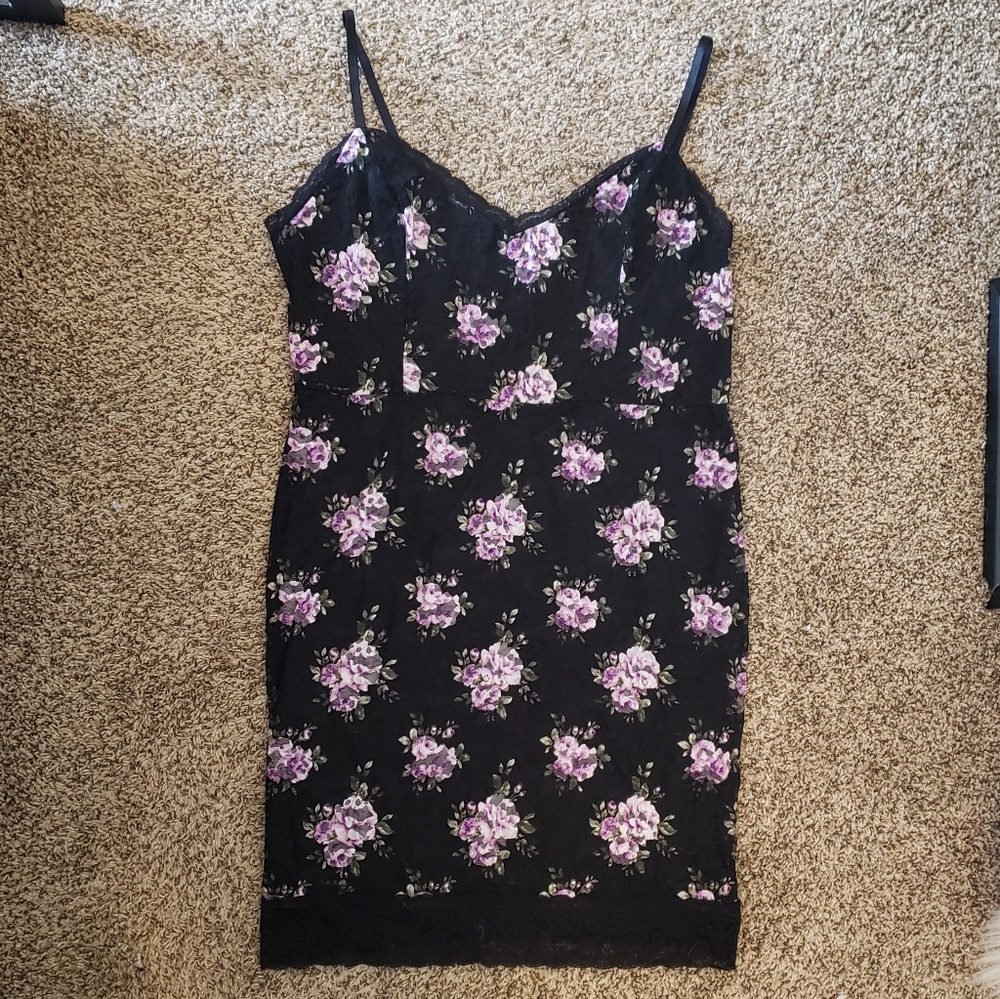 3 FOR $10 Black Floral Lace Bodycon Dress in 2X